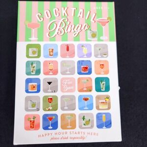 Cocktail Bingo Game Ages 21+ Drinking Party Night In Girls Trip Bachelorette